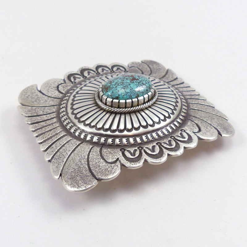 Red Mountain Turquoise Buckle by Thomas Jim - Garland&