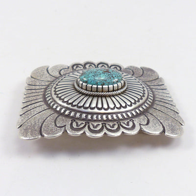 Red Mountain Turquoise Buckle by Thomas Jim - Garland's