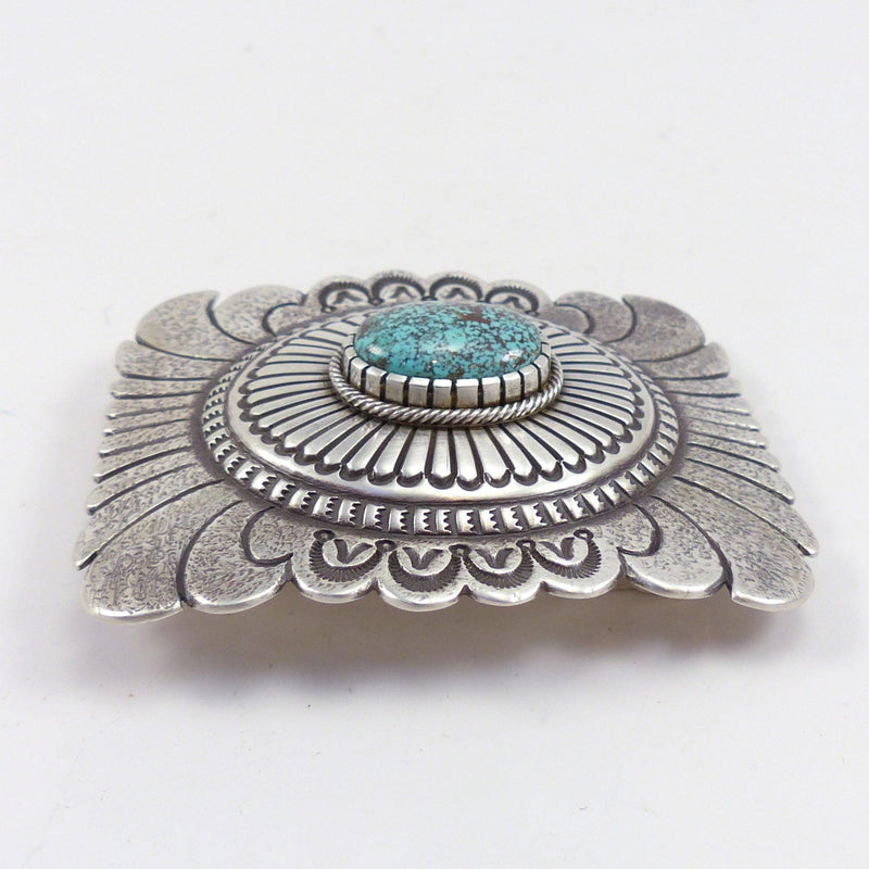 Red Mountain Turquoise Buckle by Thomas Jim - Garland&