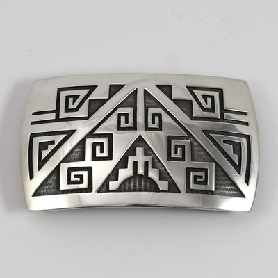 1980s Hopi Overlay Buckle by Lawrence Saufkie - Garland's