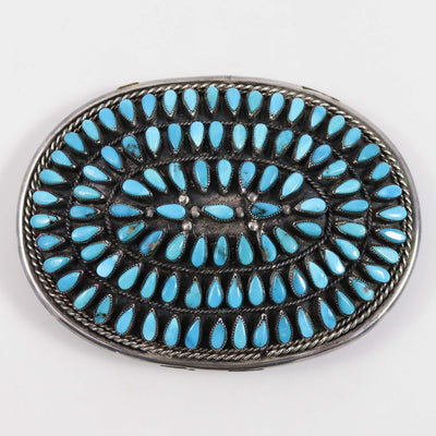 Turquoise Cluster Buckle by Wilford Begay - Garland's