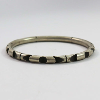 Filed Silver Bangle by Vintage Collection - Garland's