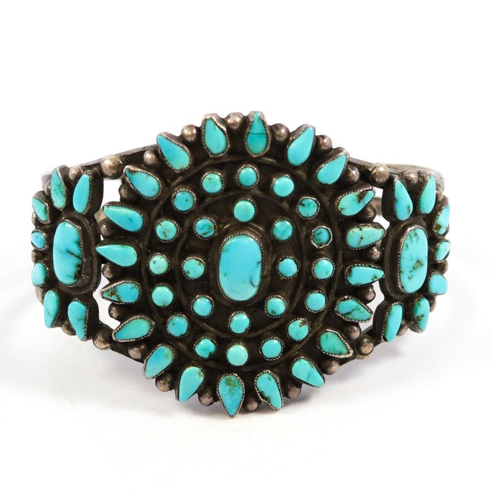 1960s Turquoise Cuff by Vintage Collection - Garland's