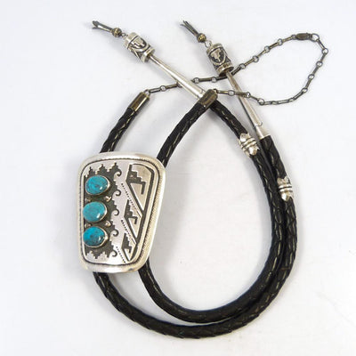 Bisbee Turquoise Bola Tie by Tommy Singer - Garland's