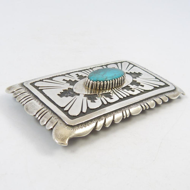 Bisbee Turquoise Buckle by Tommy Singer - Garland's