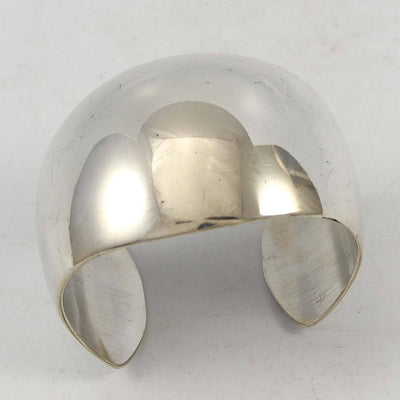 Silver Cuff Bracelet by Orville Tsinnie - Garland's