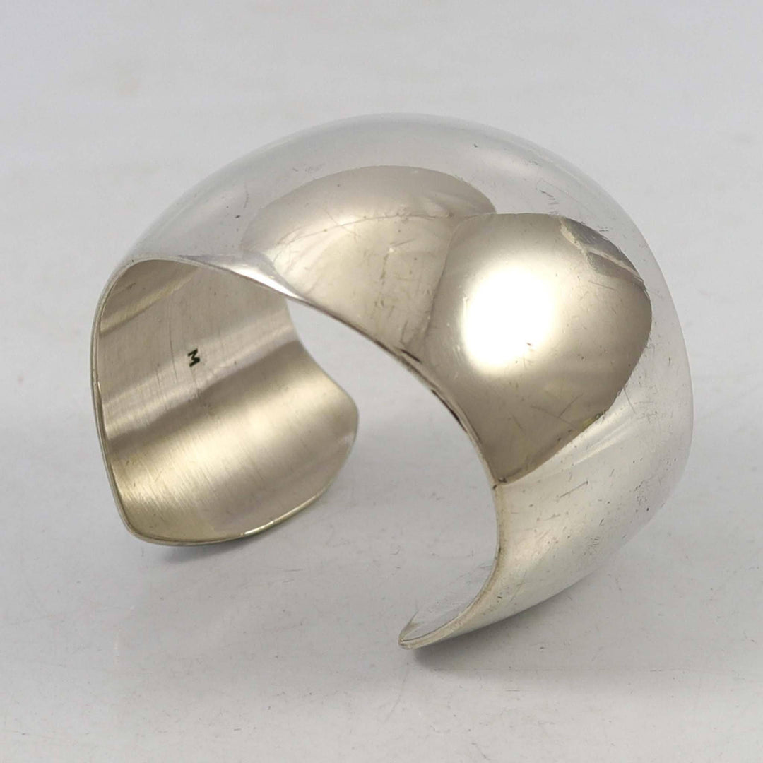 Silver Cuff Bracelet by Orville Tsinnie - Garland's
