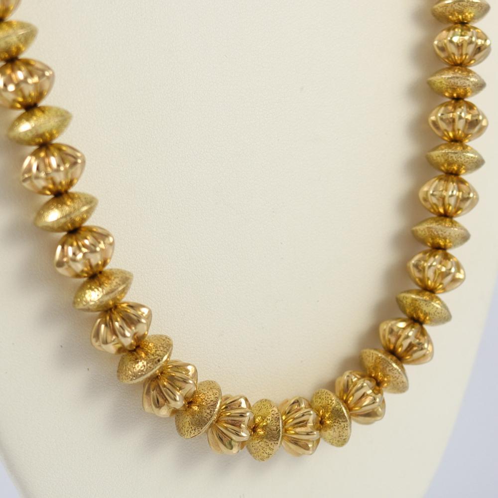 Gold Bead Necklace by Al Joe - Garland's