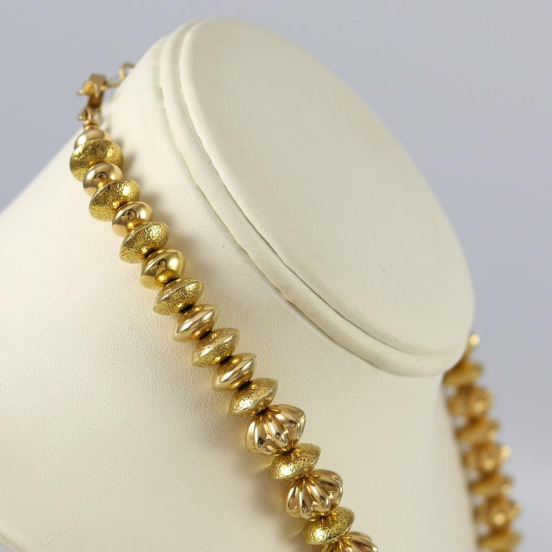 Gold Bead Necklace by Al Joe - Garland&
