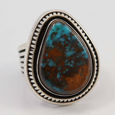 Candelaria Turquoise Ring by Leonard Nez - Garland's
