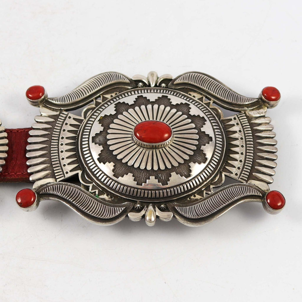 1990s Coral Concha Belt by Norman Bia - Garland's