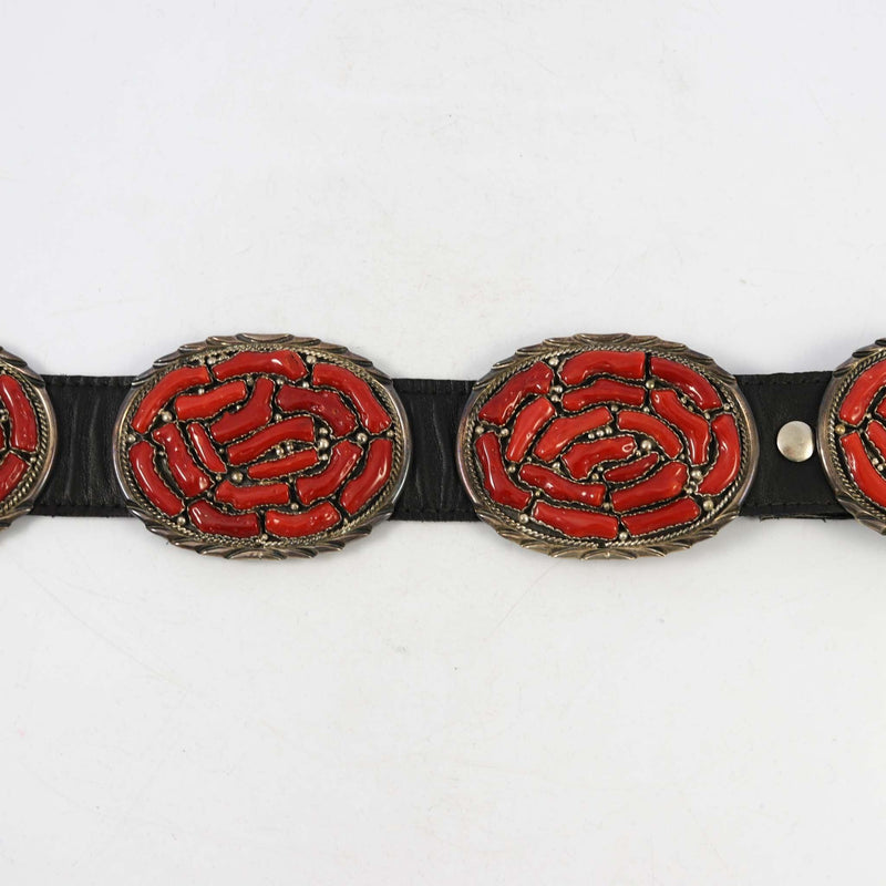 1970s Branch Coral Concha Belt by Vintage Collection - Garland&