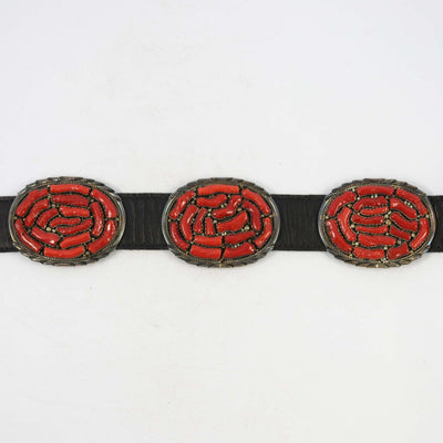 1970s Branch Coral Concha Belt by Vintage Collection - Garland's