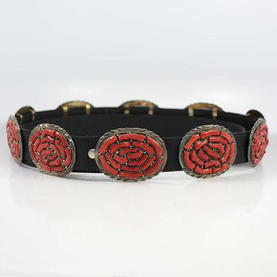 1970s Branch Coral Concha Belt by Vintage Collection - Garland's