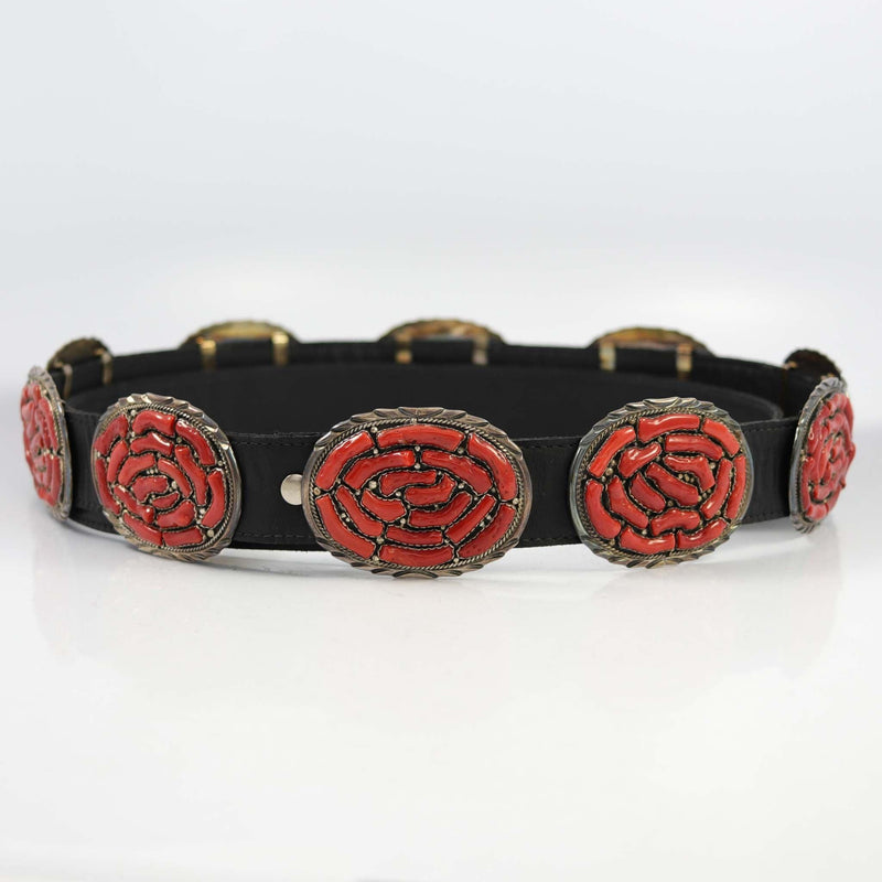 1970s Branch Coral Concha Belt by Vintage Collection - Garland&