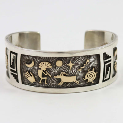 Gold on Silver Cuff by Arland Ben - Garland's