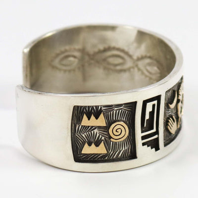 Gold on Silver Cuff by Arland Ben - Garland's