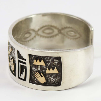 Gold on Silver Cuff by Arland Ben - Garland's