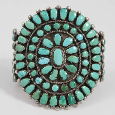 1940s Turquoise Cluster Cuff by Vintage Collection - Garland's