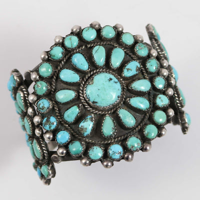 1950s Turquoise Cluster Cuff by Vintage Collection - Garland's