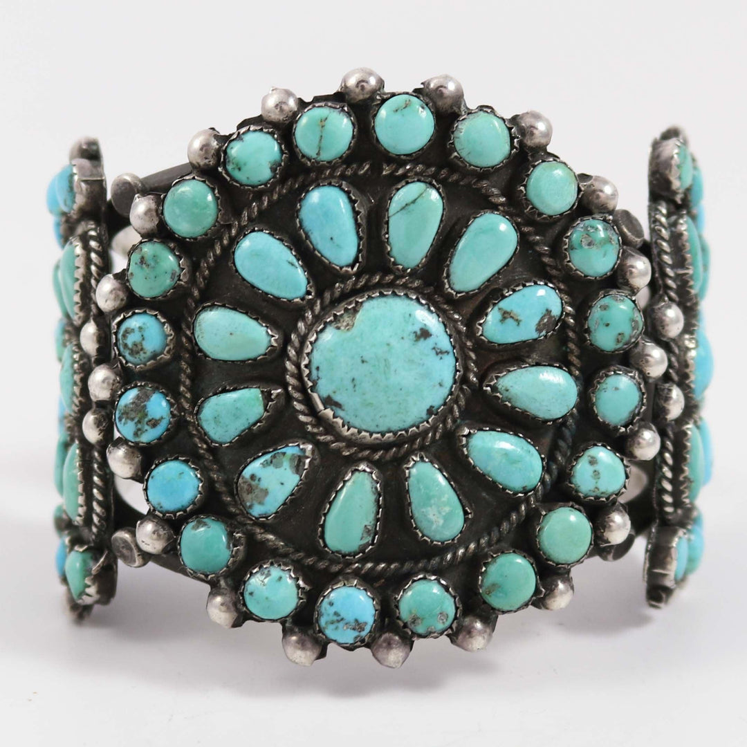 1950s Turquoise Cluster Cuff by Vintage Collection - Garland's