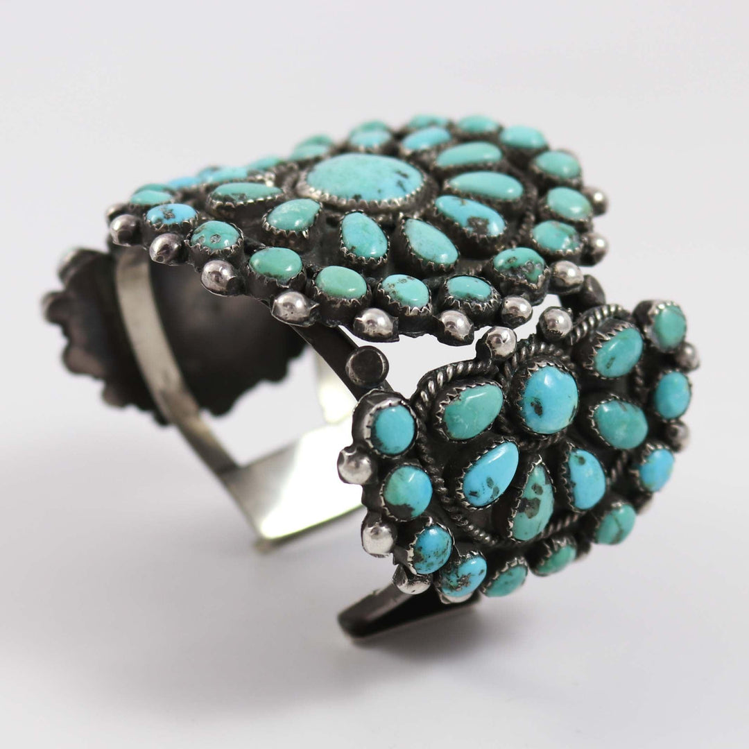 1950s Turquoise Cluster Cuff by Vintage Collection - Garland's