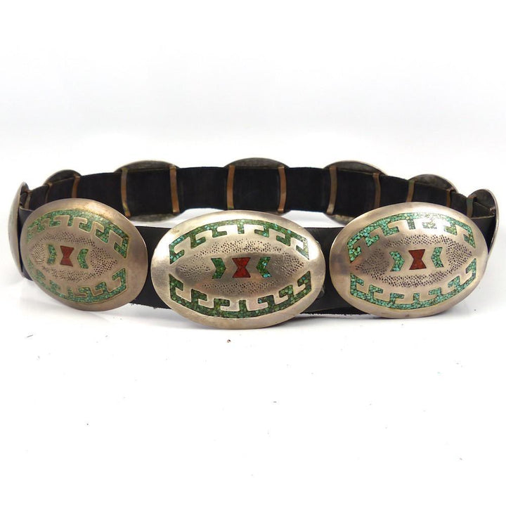 Chip Inlay Concha Belt by Joe Corbet - Garland's