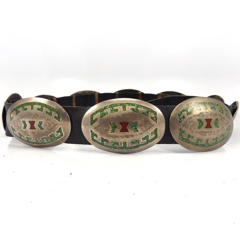 Chip Inlay Concha Belt by Joe Corbet - Garland&