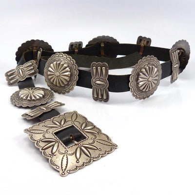 Stamped Silver Concha Belt by Vintage Collection - Garland's