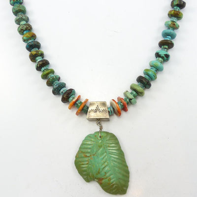 Turquoise Leaf Necklace by Vintage Collection - Garland's