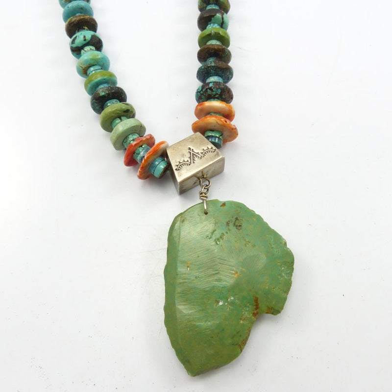 Turquoise Leaf Necklace by Vintage Collection - Garland&