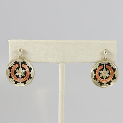 Ceremonial Basket Earrings by Roland Begay - Garland's