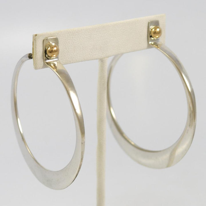 Gold on Silver Earrings by Edison Cummings - Garland's