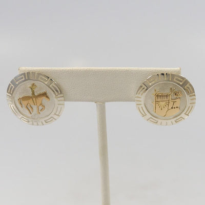 Gold On Silver Earrings by Robert Taylor - Garland's
