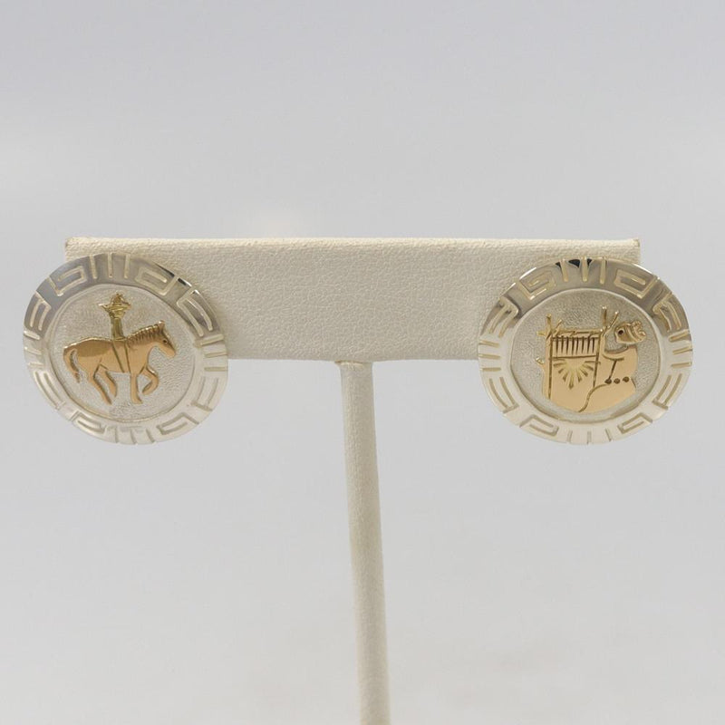 Gold On Silver Earrings by Robert Taylor - Garland&