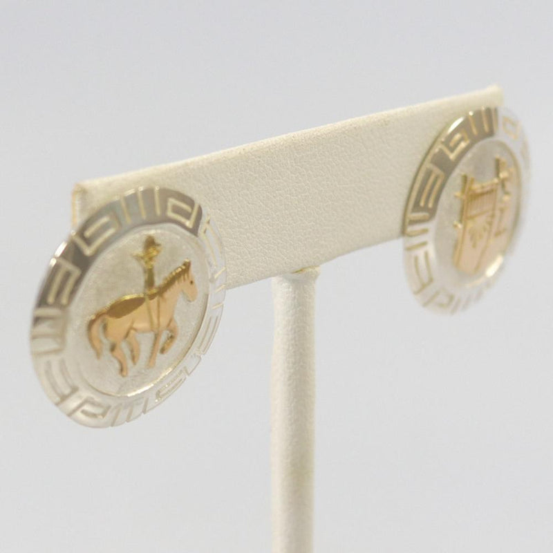 Gold On Silver Earrings by Robert Taylor - Garland&