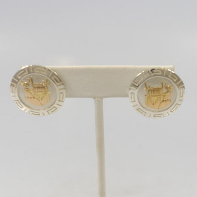 Gold On Silver Earrings by Robert Taylor - Garland's