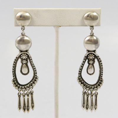 Copy of Stamped Silver Earrings by Thomas Jim - Garland's