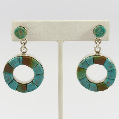 Turquoise Earrings by Michael and Causandra Dukepoo - Garland's