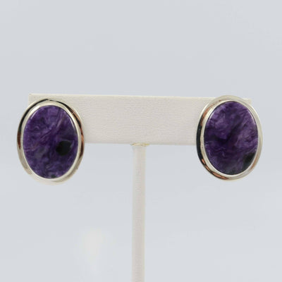 Charoite Earrings by Marie Jackson - Garland's