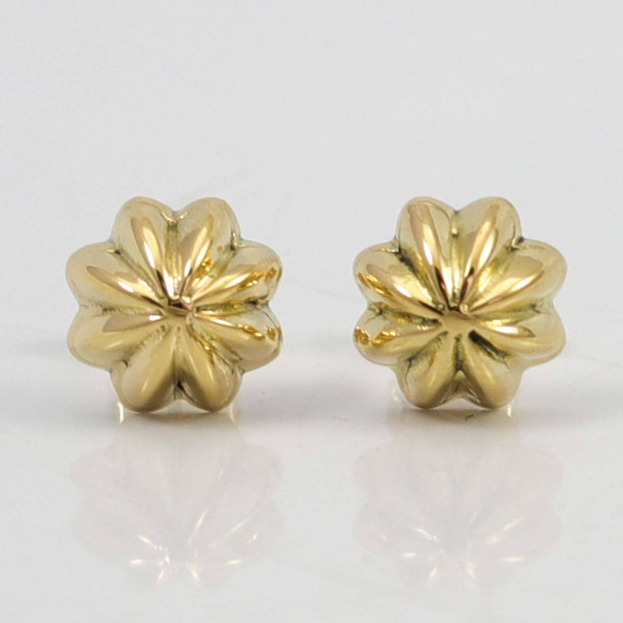 Gold Fluted Bead Earrings by Kyle Lee-Anderson - Garland's