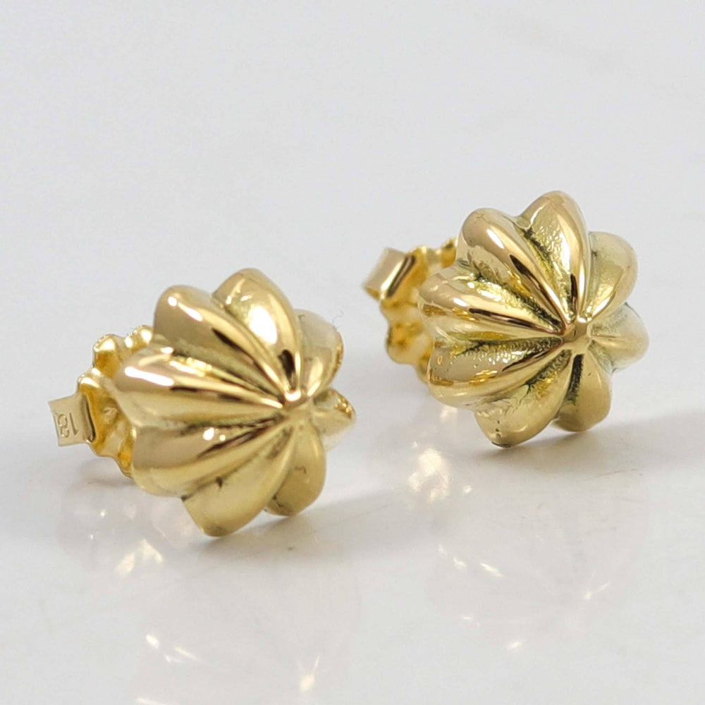 Gold Fluted Bead Earrings by Kyle Lee-Anderson - Garland's
