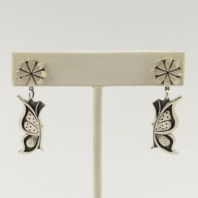 Silver Butterfly Earrings by Bennett Kagenveama - Garland's