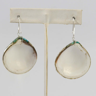 Inlay Shell Earrings by Mary Coriz and John Aguilar - Garland's