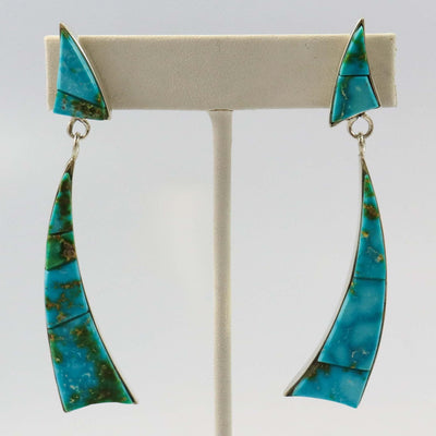 Kingman Turquoise Earrings by Na Na Ping - Garland's
