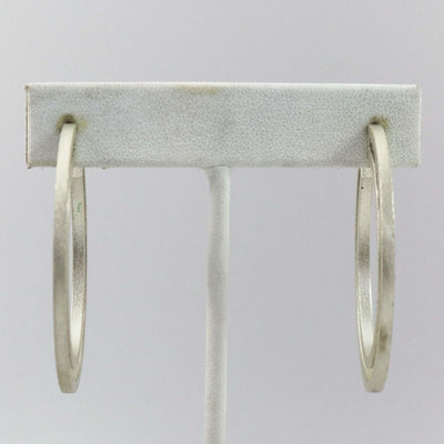 Silver Hoop Earrings by Maria Samora - Garland's