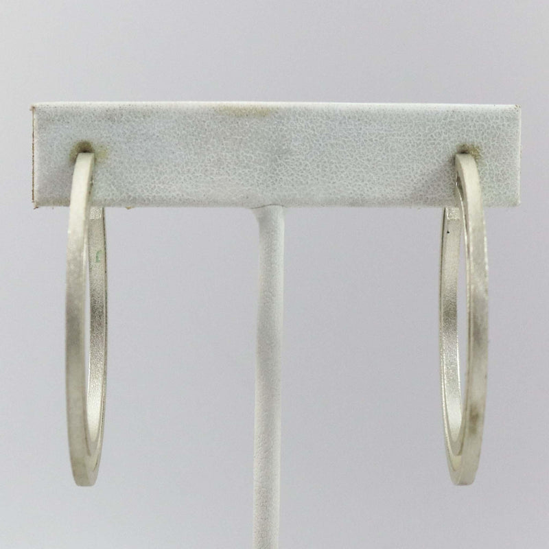 Silver Hoop Earrings by Maria Samora - Garland&