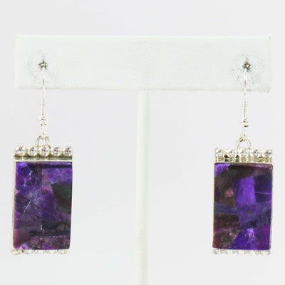 Sugilite Earrings by Bryon Yellowhorse - Garland's