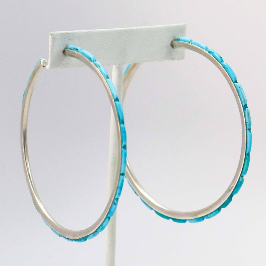 Turquoise Hoop Earrings by Federico - Garland's