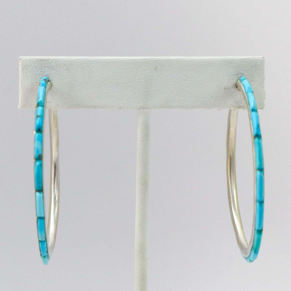 Turquoise Hoop Earrings by Federico - Garland's